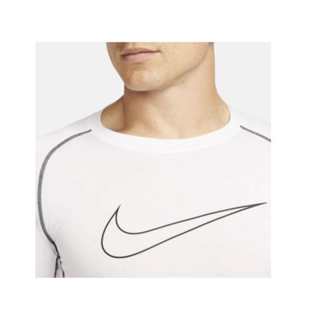 Nike Pro Dri-FIT Tight Sportshirt Shortsleeve Heren Wit