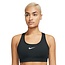 Nike Nike Dri-fit Swoosh Medium-support Sport-BH Dames Zwart