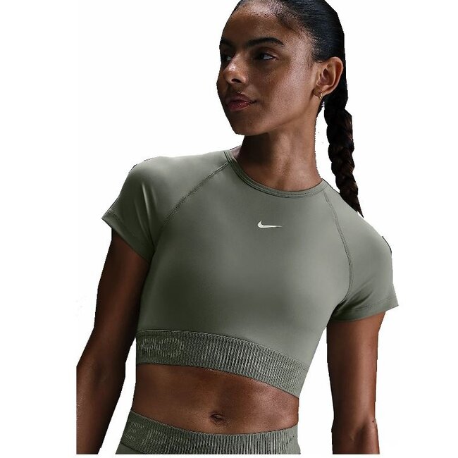 Nike Pro Dri-FIT Crop Short Sleeve Top Dames