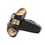 Birkenstock Arizona Natuurleer Zwart Smal Voetbed Dames Slipper