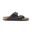 Birkenstock Arizona Natuurleer Zwart Smal Voetbed Dames Slipper