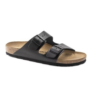 Birkenstock Birkenstock Arizona Natuurleer Zwart Smal Voetbed Dames Slipper