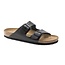 Birkenstock Arizona Natuurleer Zwart Smal Voetbed Dames Slipper