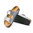 Birkenstock Arizona Birko-Flor Zilver Smal Voetbed Dames Slipper