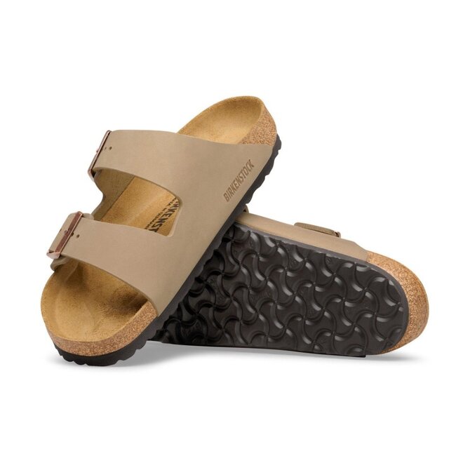 Birkenstock Arizona Vetleer Tabacco Bruin Smal Voetbed Dames Slipper