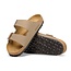 Birkenstock Arizona Vetleer Tabacco Bruin Smal Voetbed Dames Slipper