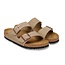 Birkenstock Arizona Vetleer Tabacco Bruin Smal Voetbed Dames Slipper