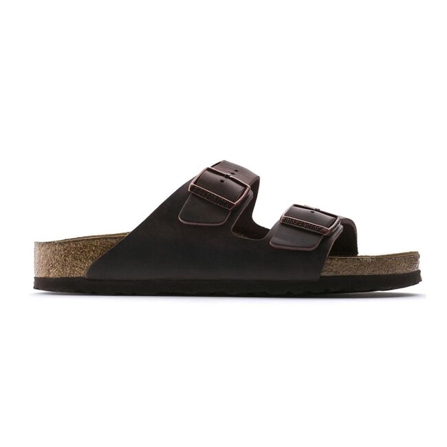 Birkenstock Arizona Vetleer Habana Smal Voetbed Dames Slipper