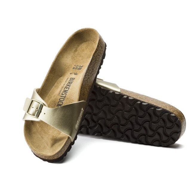 Birkenstock Madrid Birko-Flor Goud Smal Voetbed Dames Slipper