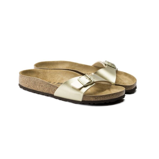 Birkenstock Madrid Birko-Flor Goud Smal Voetbed Dames Slipper