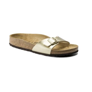 Birkenstock Birkenstock Madrid Birko-Flor Goud Smal Voetbed Dames Slipper
