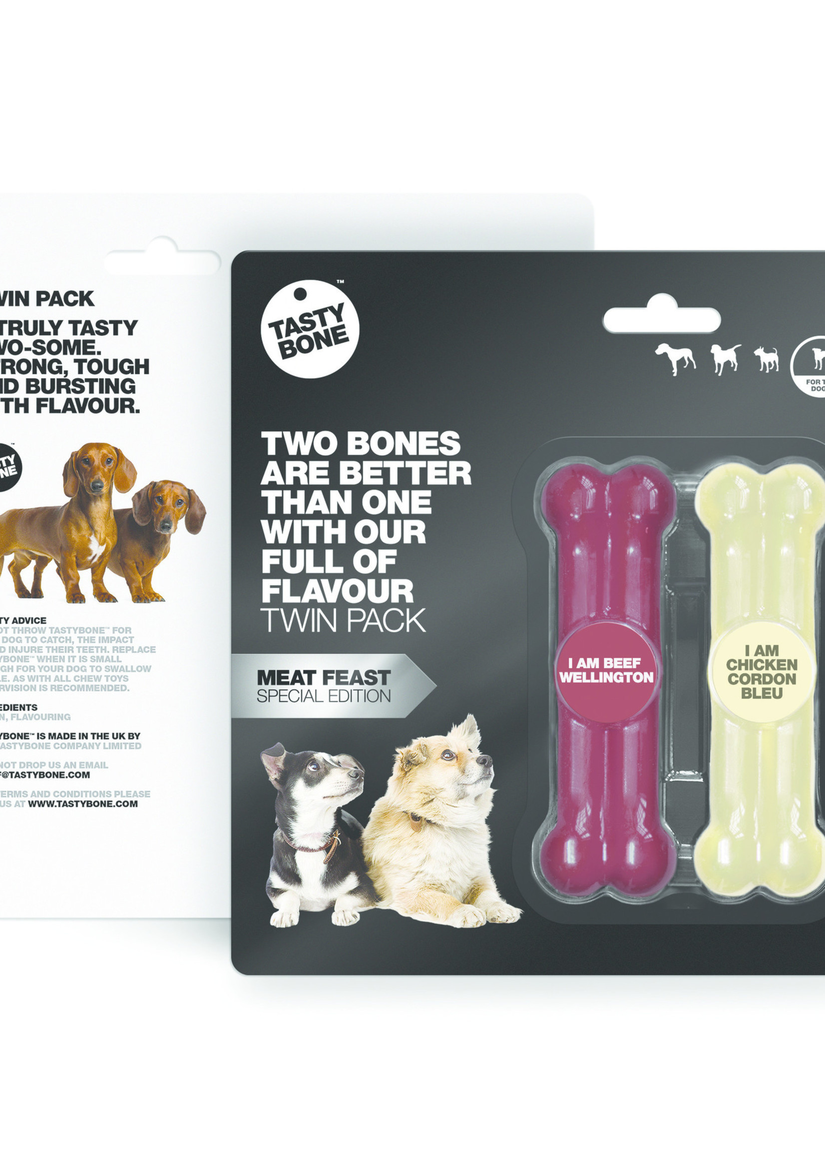 Tasty Bone Twinpack Meat - Beef Wellington & Chicken Cordon Bleu
