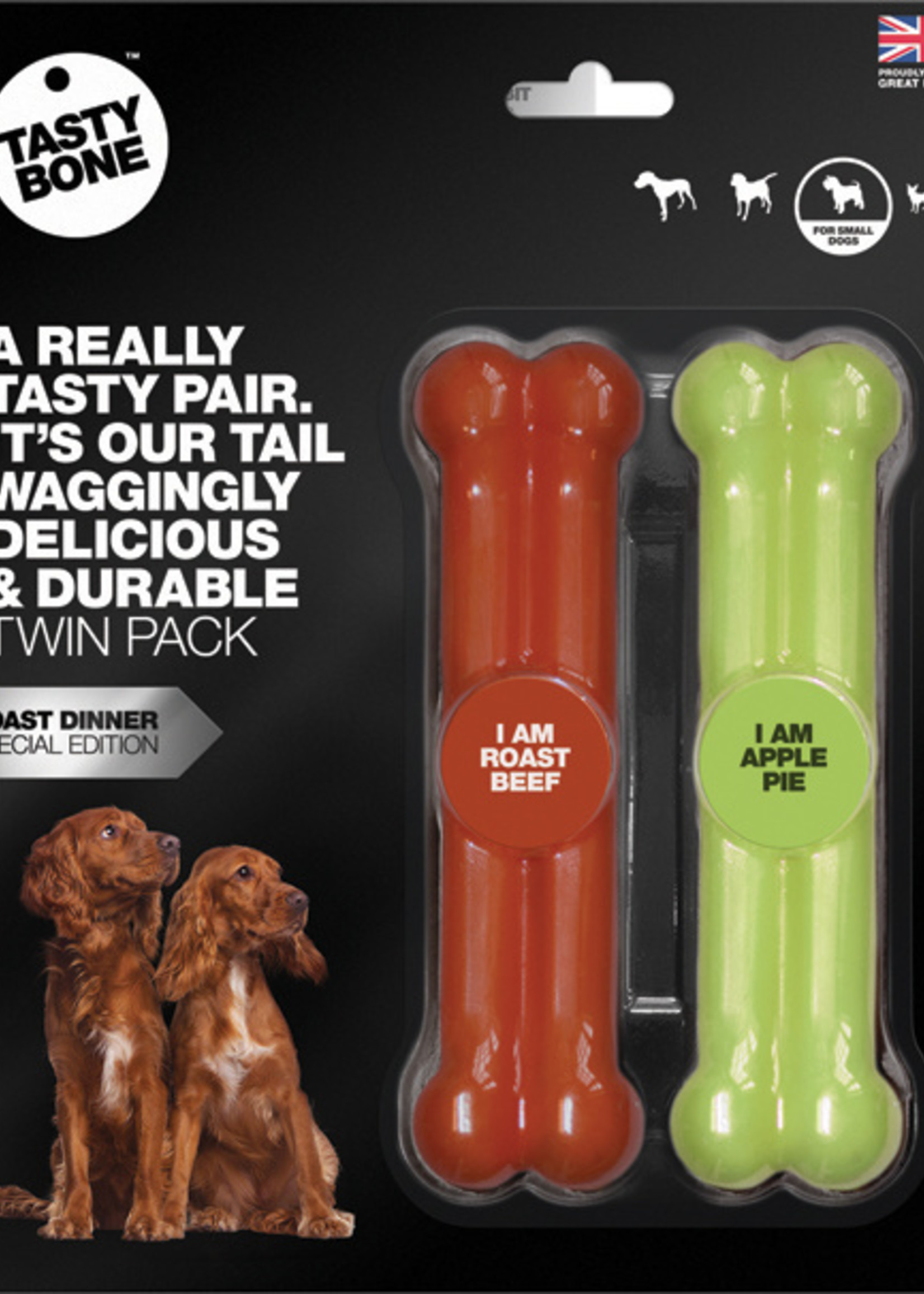 Tasty Bone Small Twinpack Roast Dinner - Roast Beef + Apple Pie