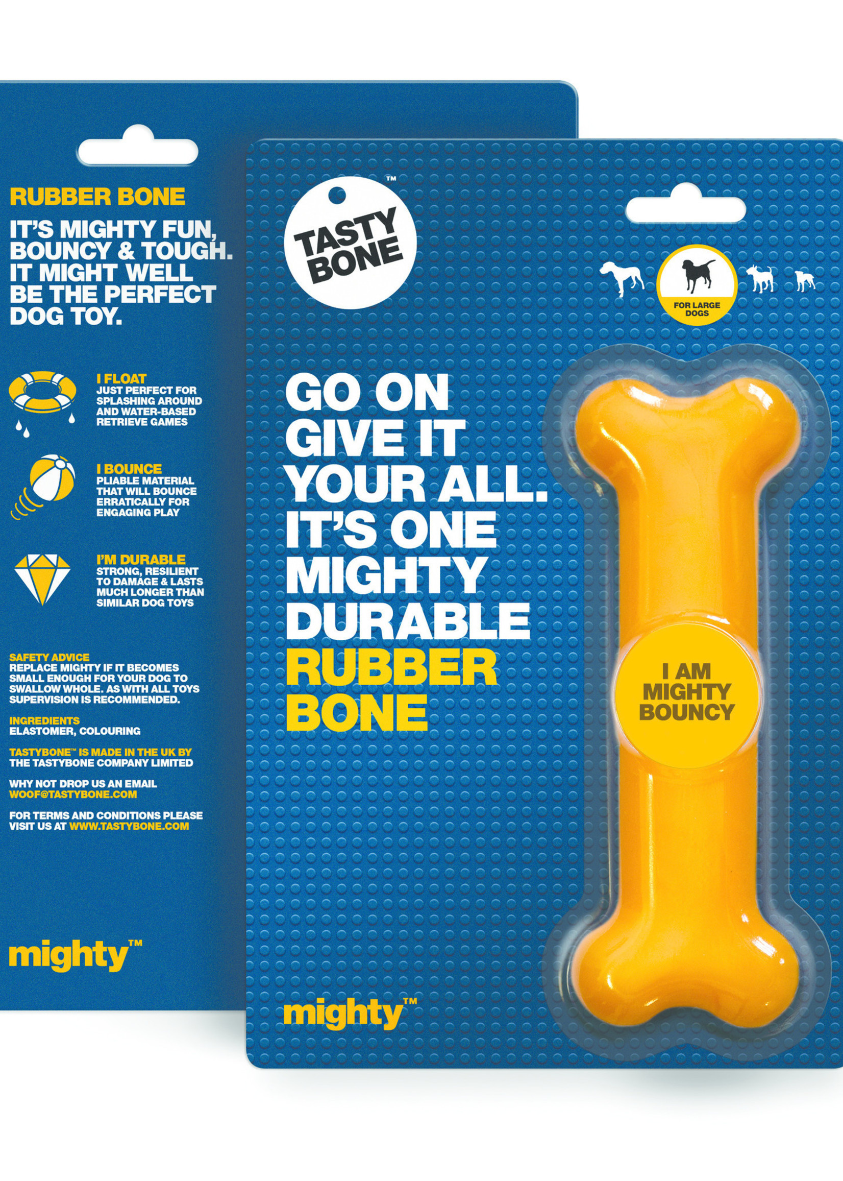 Tasty Bone Mighty Rubber Bone