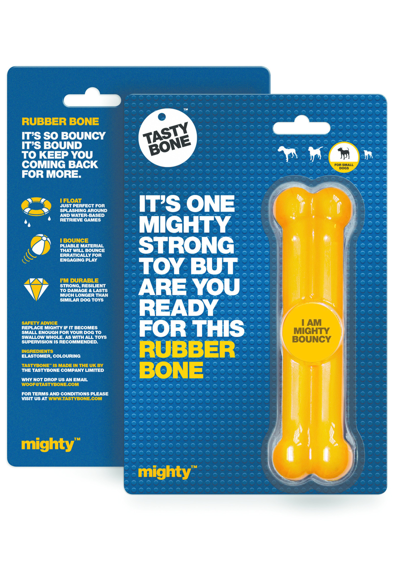 Tasty Bone Mighty Rubber Bone
