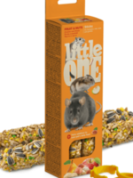 Little One Little One knabbelsticks voor hamsters, ratten, muizen en woestijnratten met fruit en noten