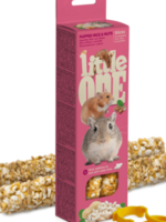 Little One Little One knabbelsticks voor hamsters, ratten, muizen en woestijnratten met gepofte rijst en noten