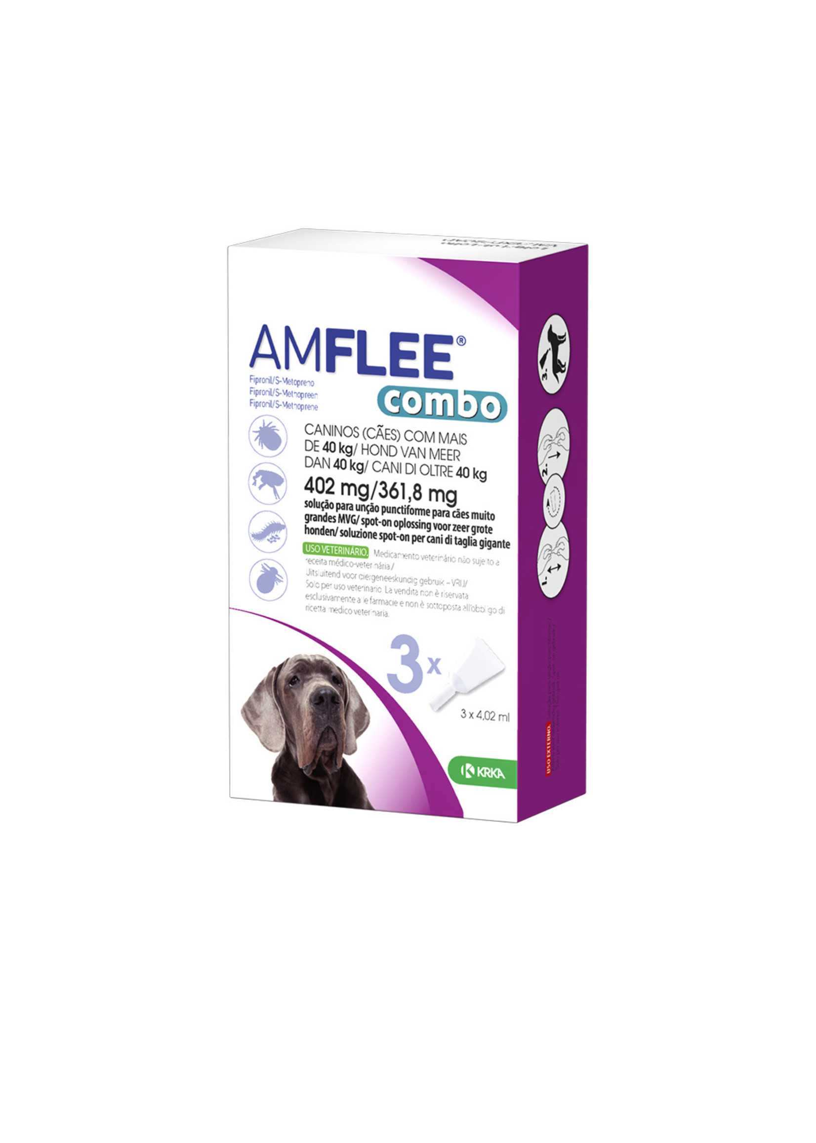 KRKA Amflee Combo Spot on Hond XL 402 mg