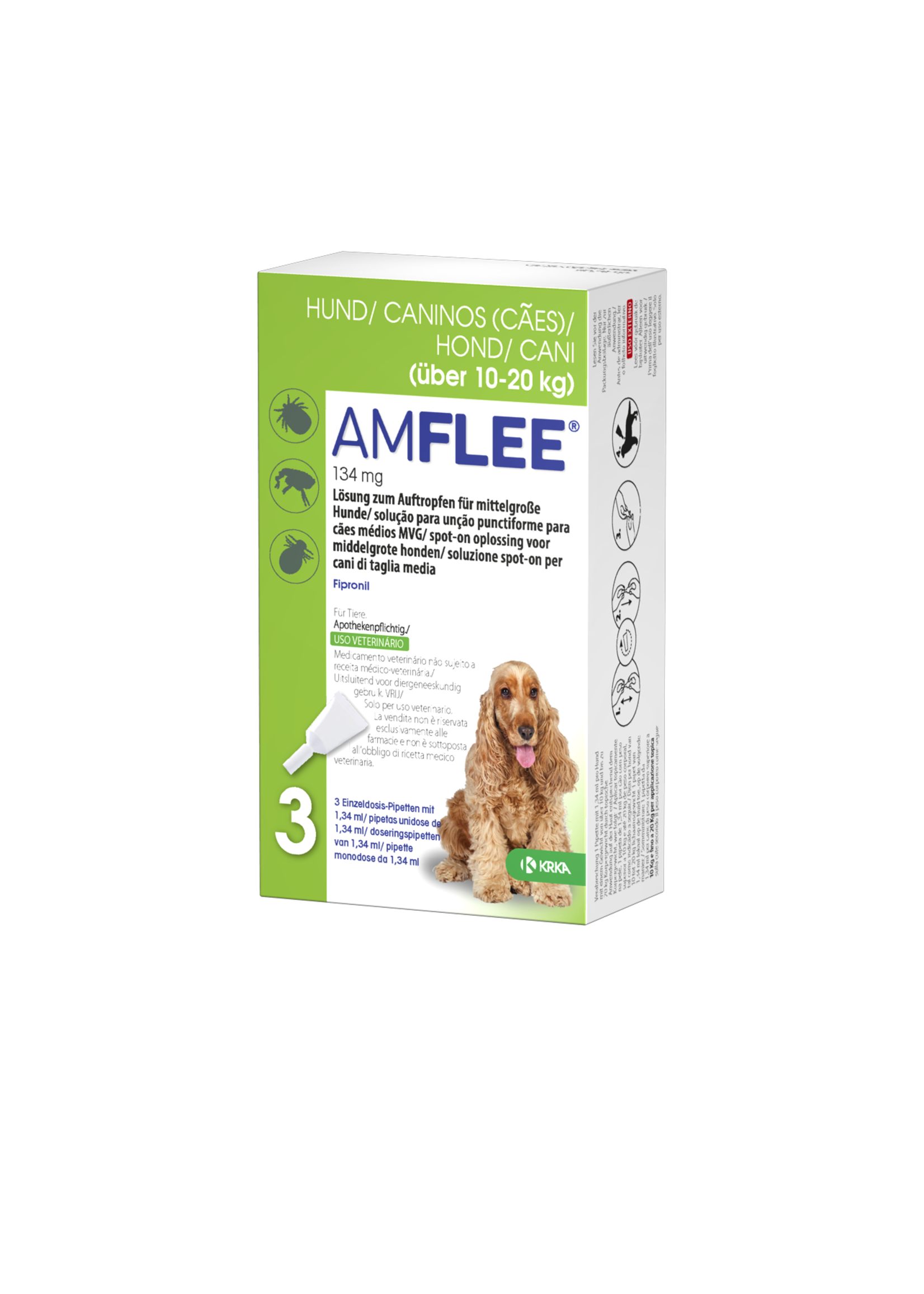 KRKA Amflee Spot on Hond M 134 mg