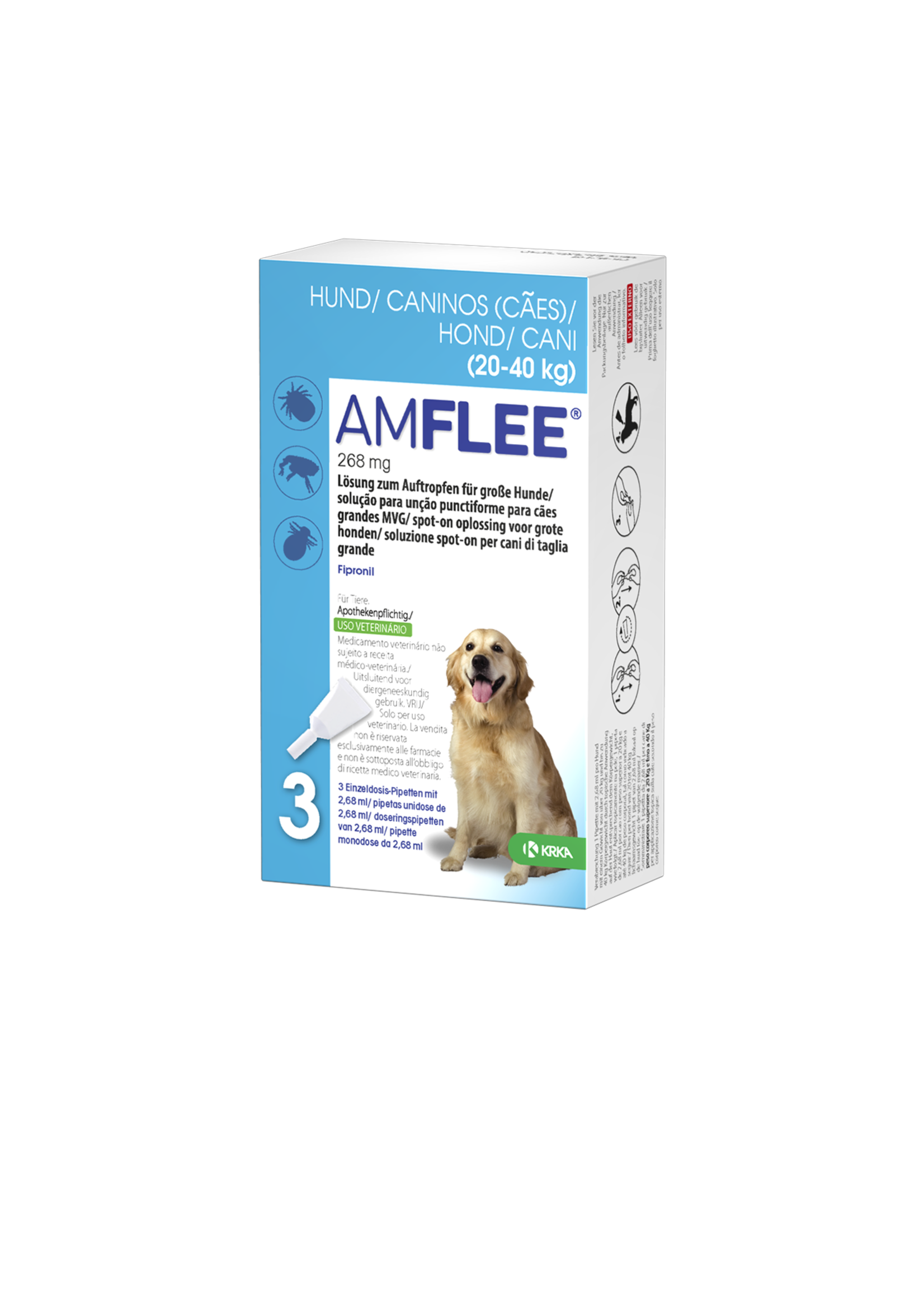 KRKA Amflee Spot on Hond L 268 mg