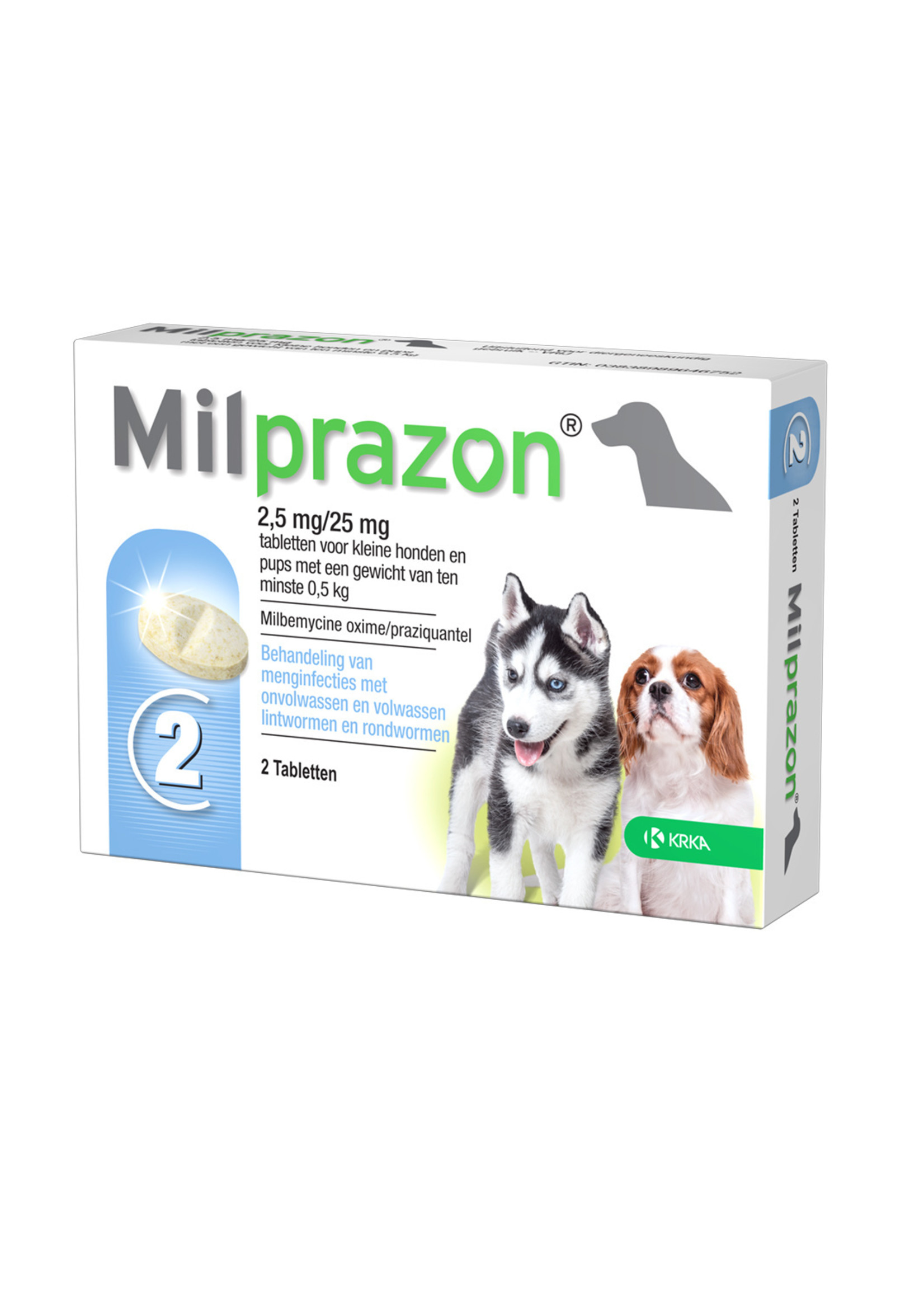 KRKA Milprazon Kleine Hond/Puppy 2,5mg/25mg