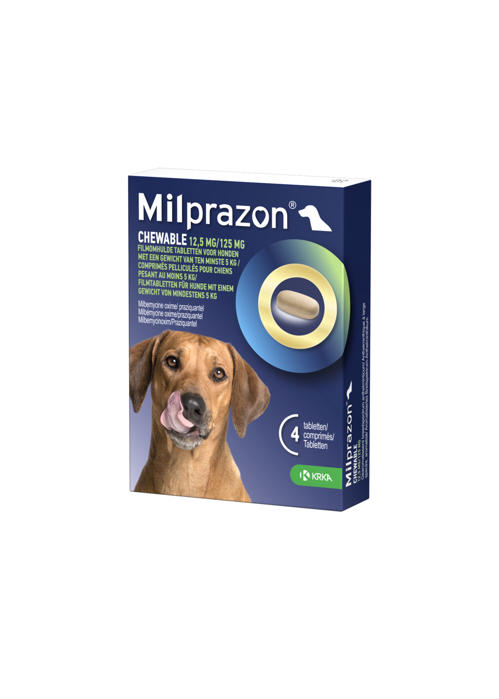 KRKA Milprazon Chewable Hond 12,5mg/125mg chew
