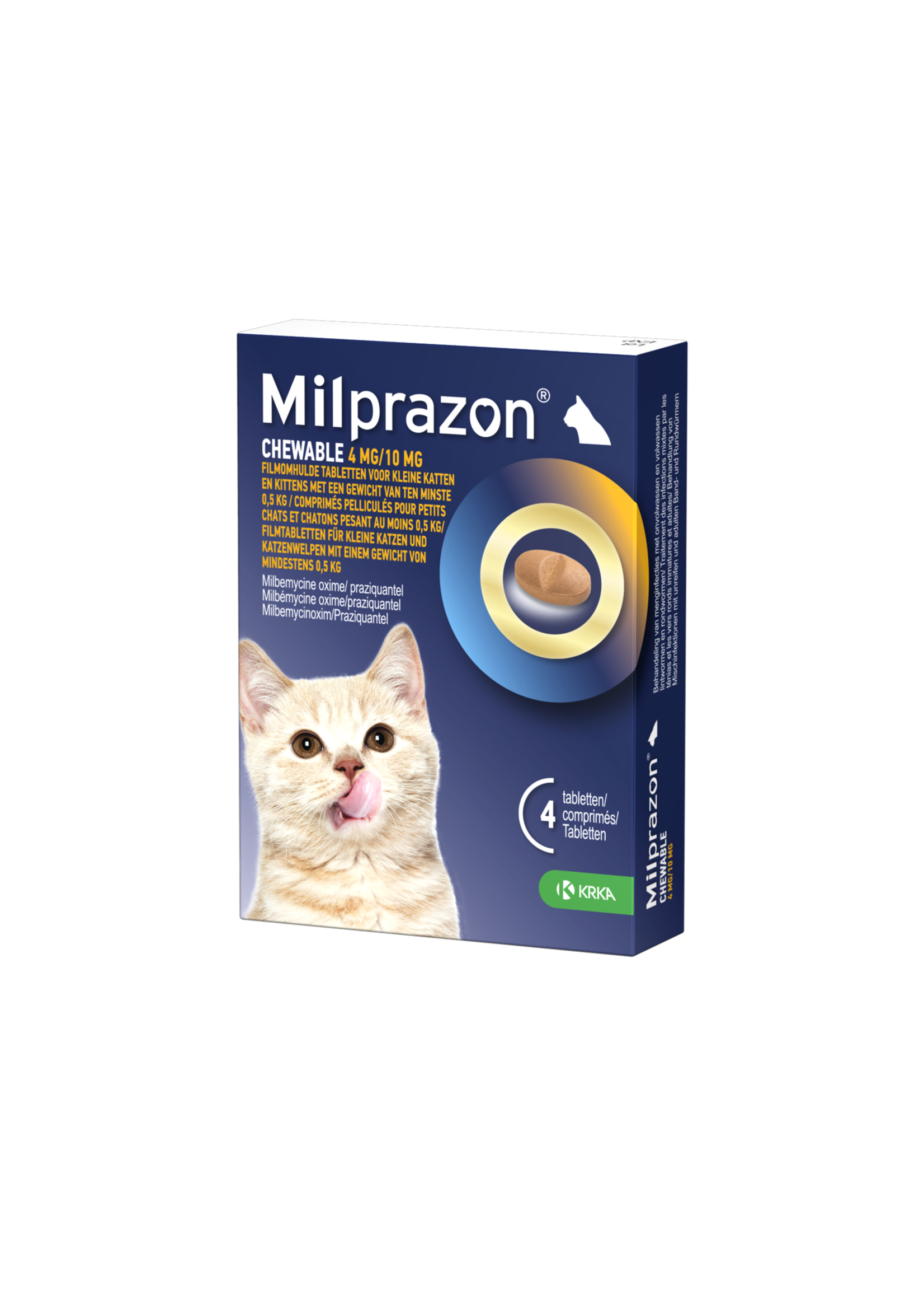 KRKA Milprazon Chewable Kitten/Kat 4mg/10mg chew