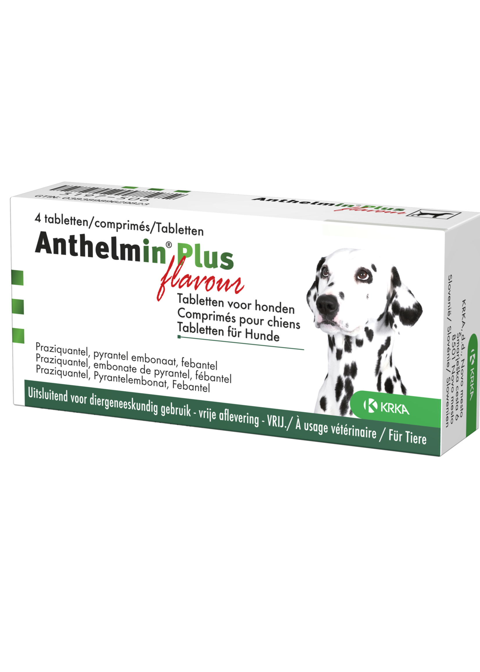 KRKA Anthelmin Plus Flavour XL Hond 4 Tabletten