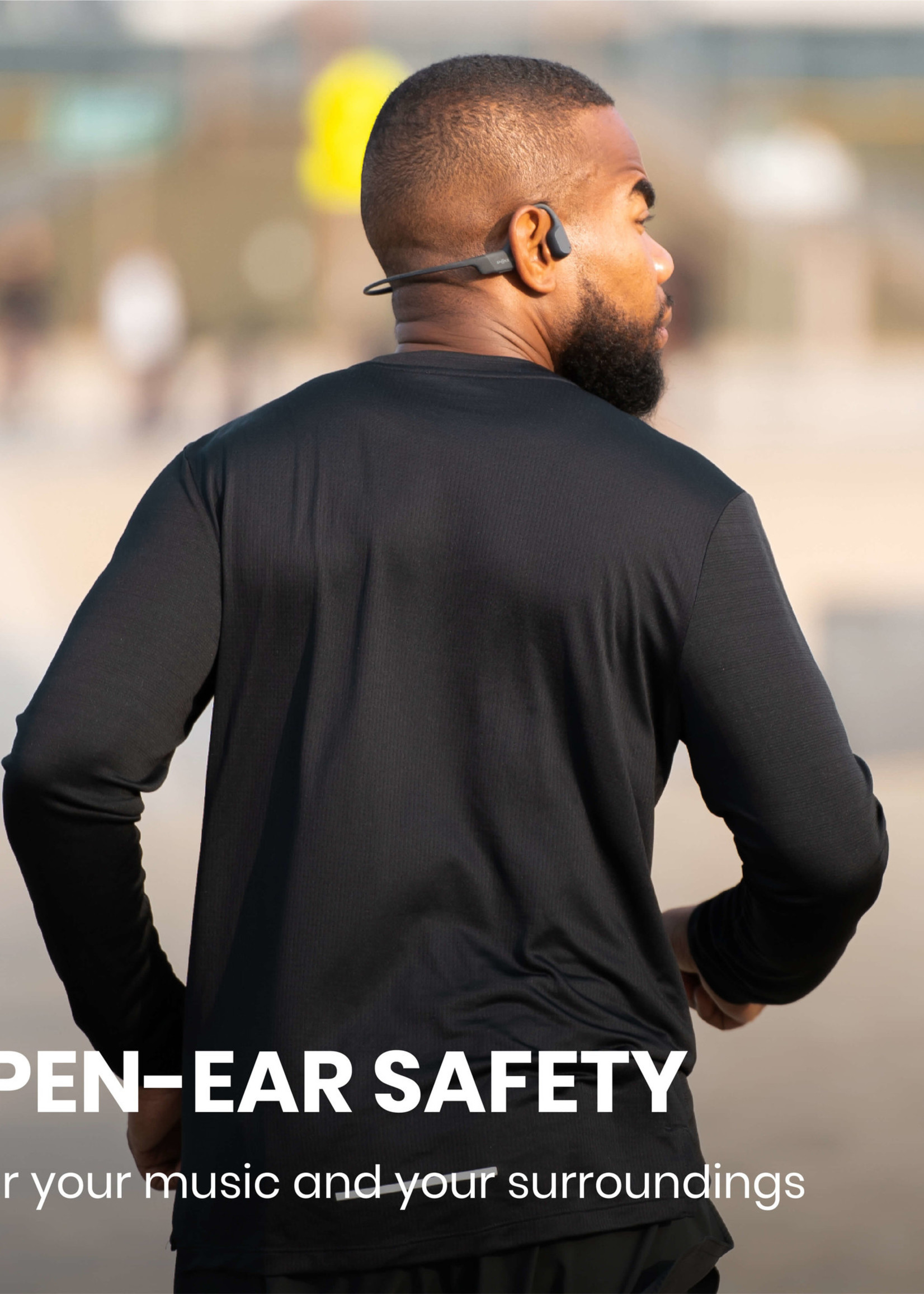 Shokz OpenRun Bone conduction hoofdtelefoon - Black
