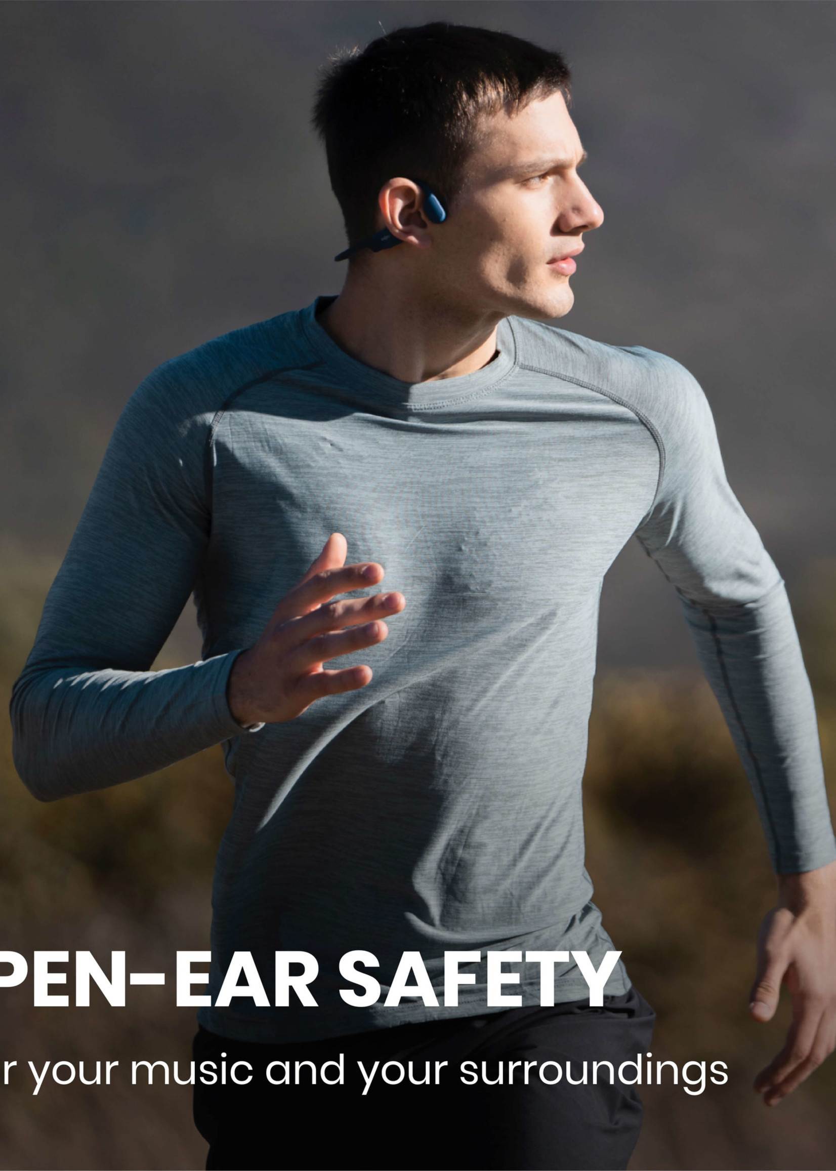 Shokz OpenRun Bone conduction hoofdtelefoon - Blue