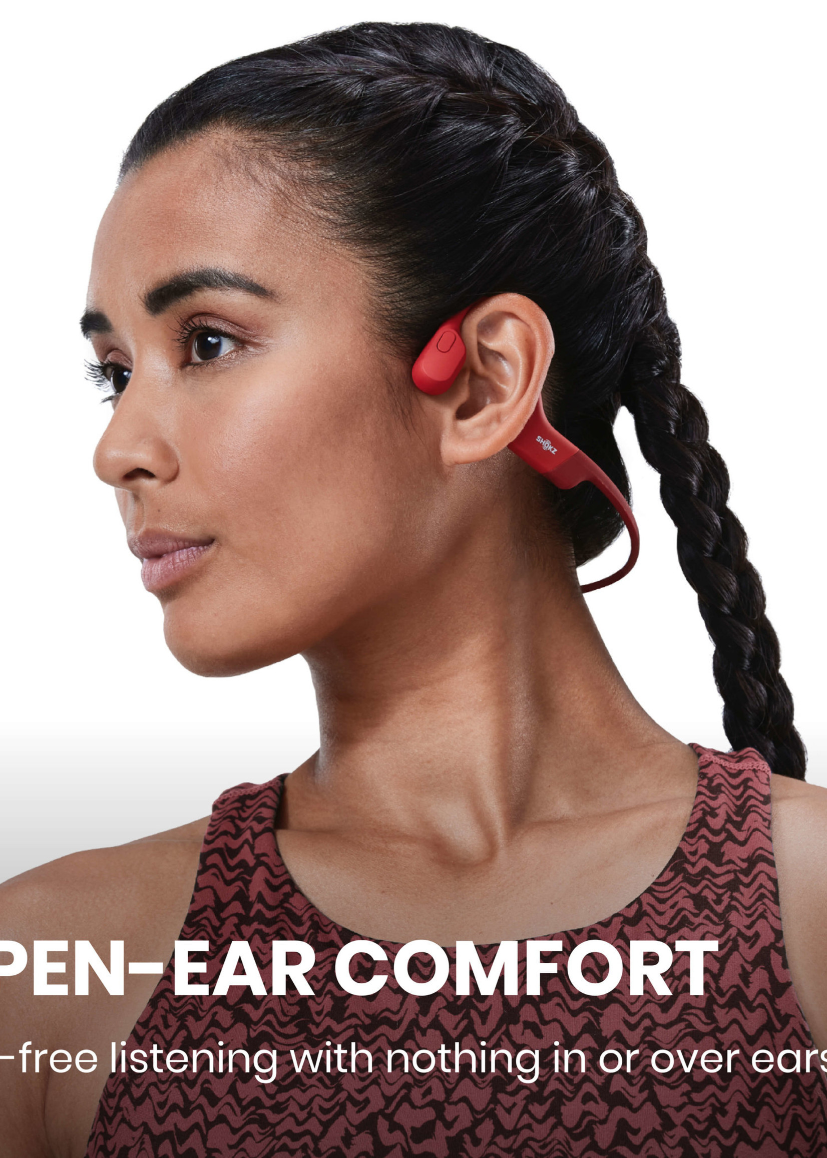 Shokz OpenRun Bone conduction hoofdtelefoon - Red