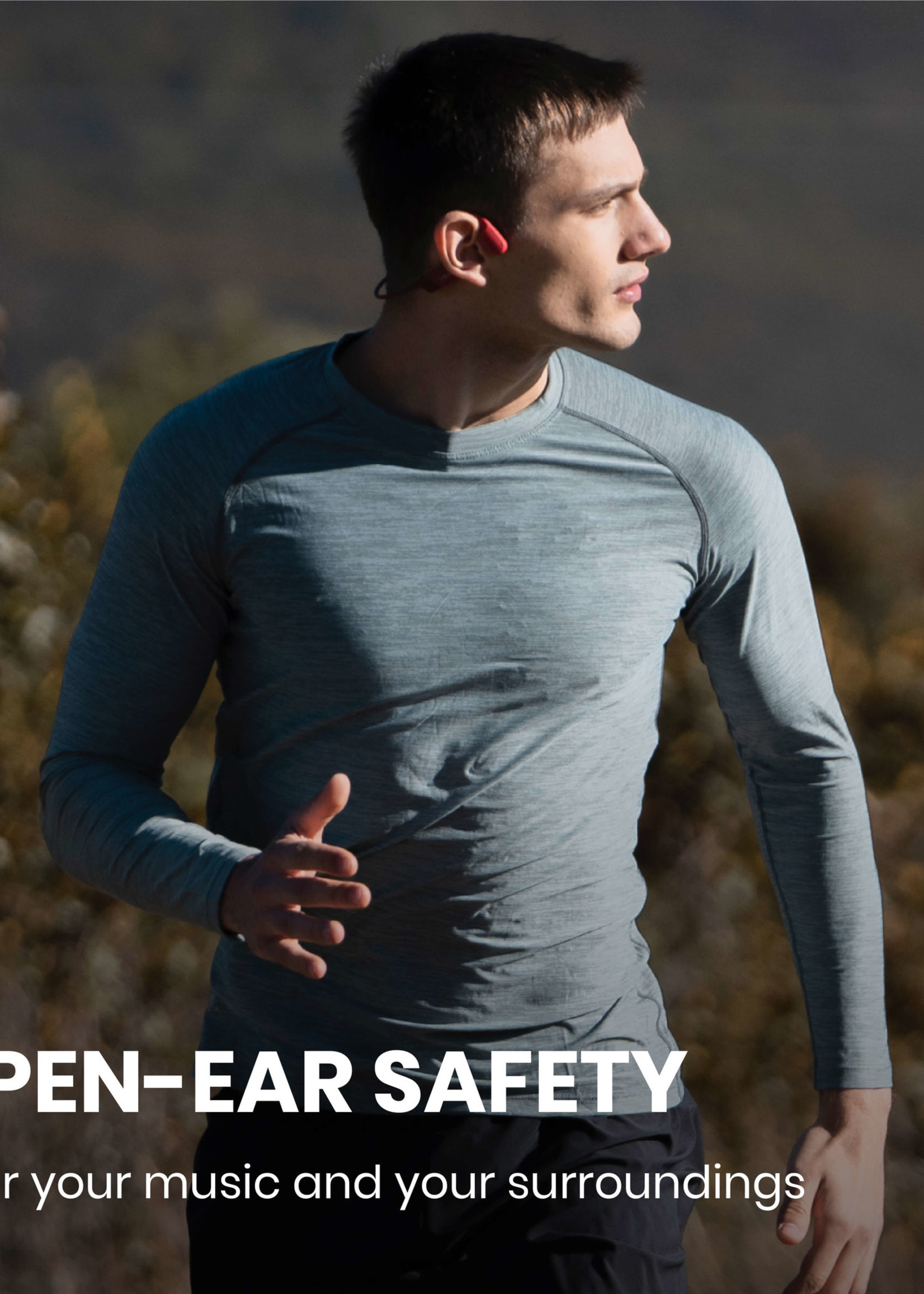 Shokz OpenRun Bone conduction hoofdtelefoon - Red