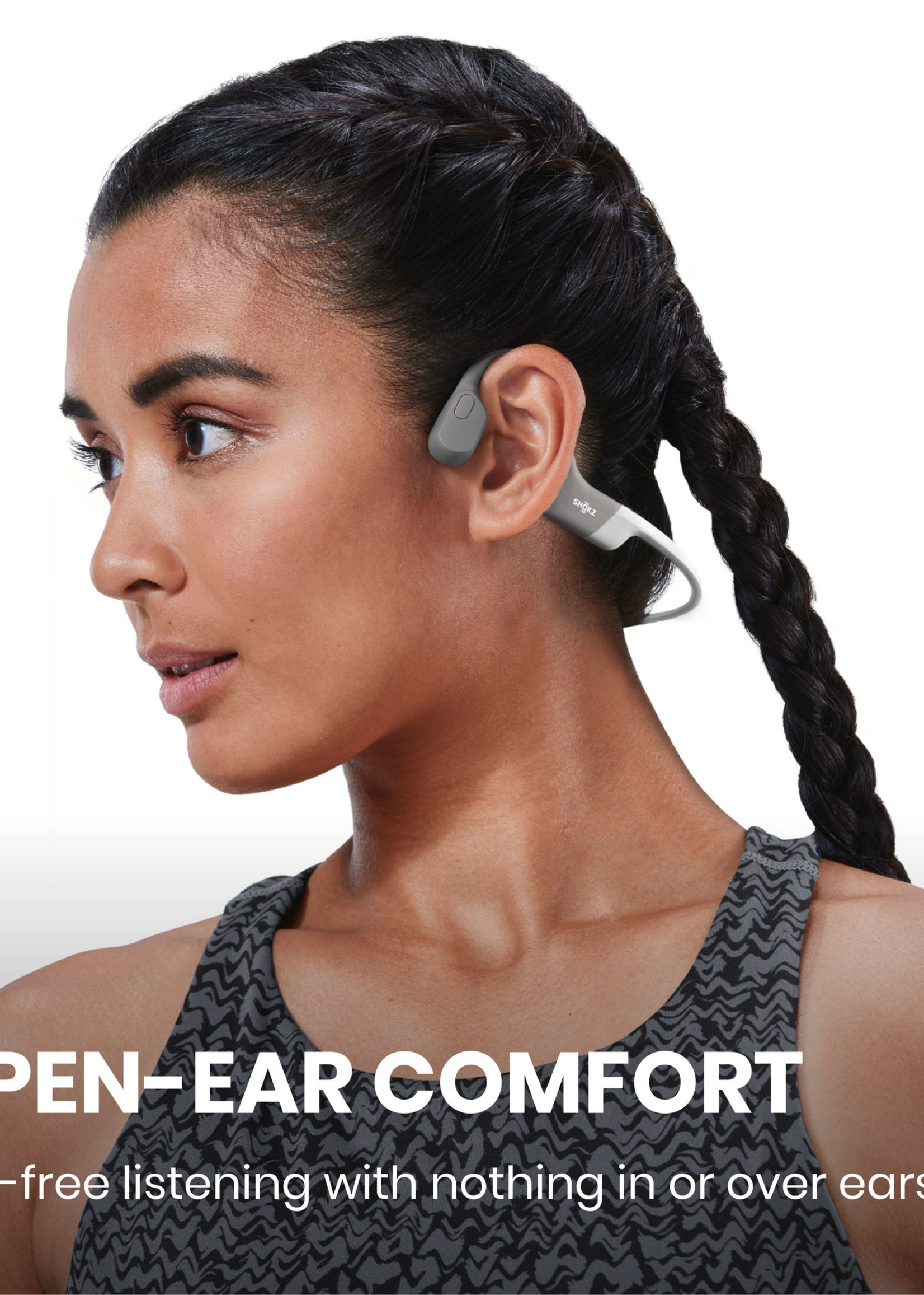 Shokz OpenRun Bone conduction hoofdtelefoon - Grey