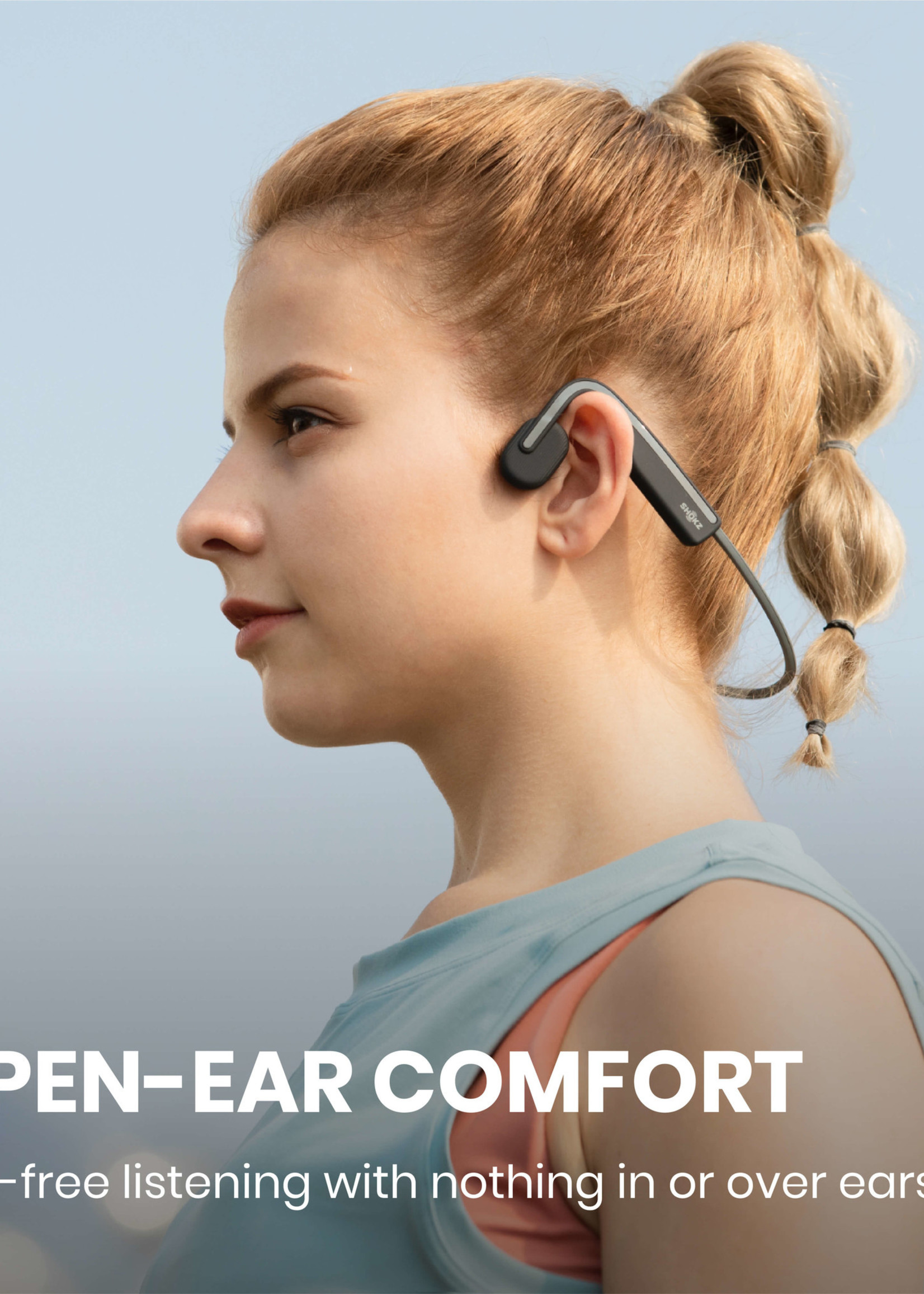 Shokz OpenMove Bone conduction hoofdtelefoon - Grey