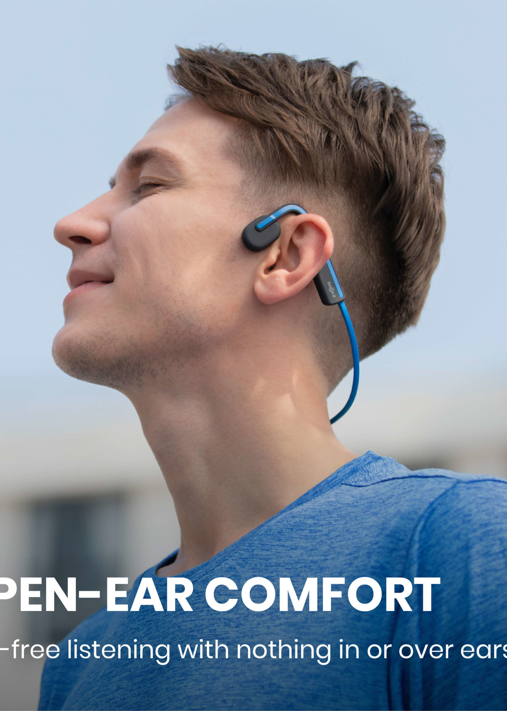 Shokz OpenMove Bone conduction hoofdtelefoon - Blue