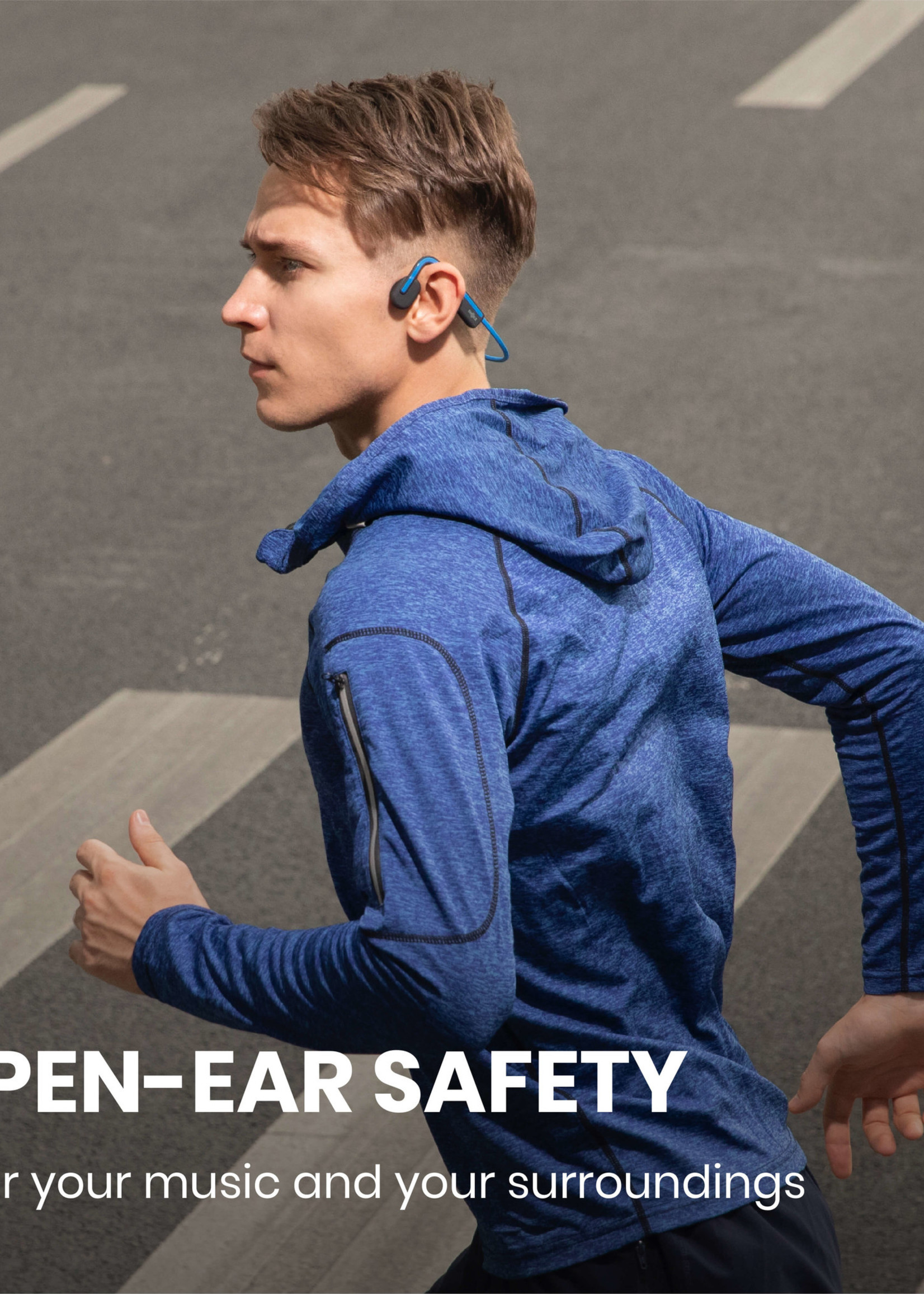Shokz OpenMove Bone conduction hoofdtelefoon - Blue