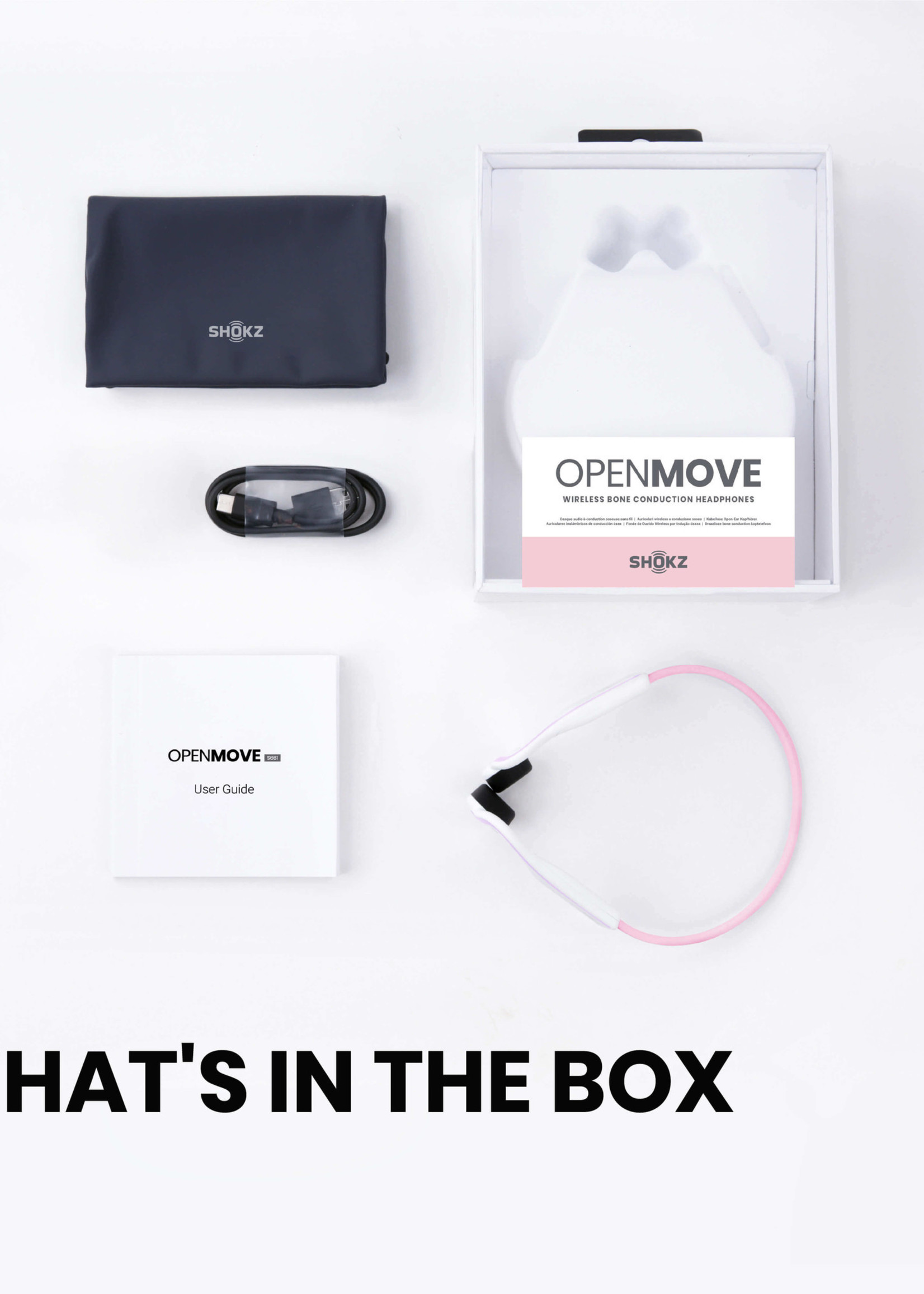 Shokz OpenMove Bone conduction hoofdtelefoon - Pink