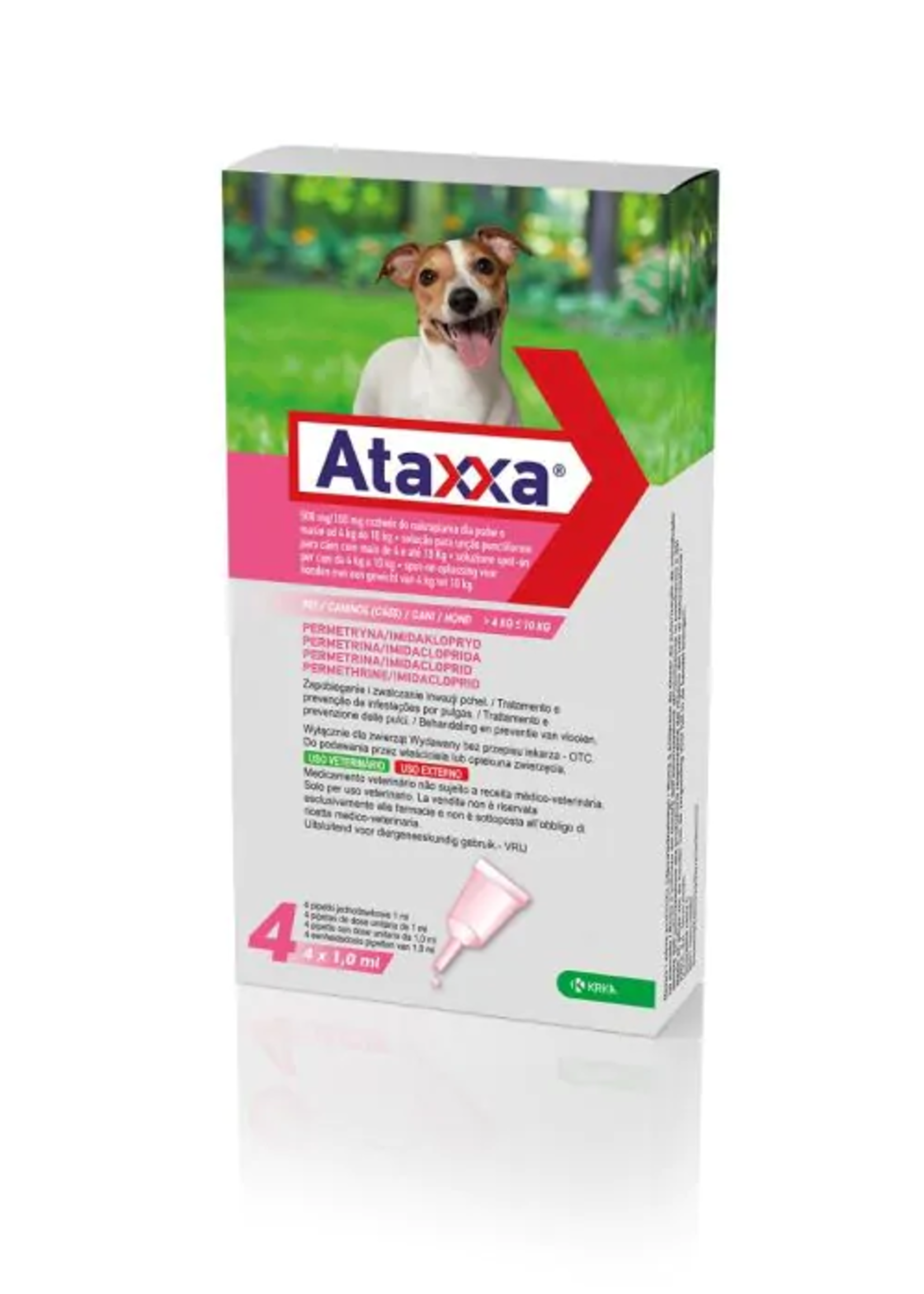 KRKA Ataxxa Spot on Hond M, 4 pipet 500 mg/100 mg