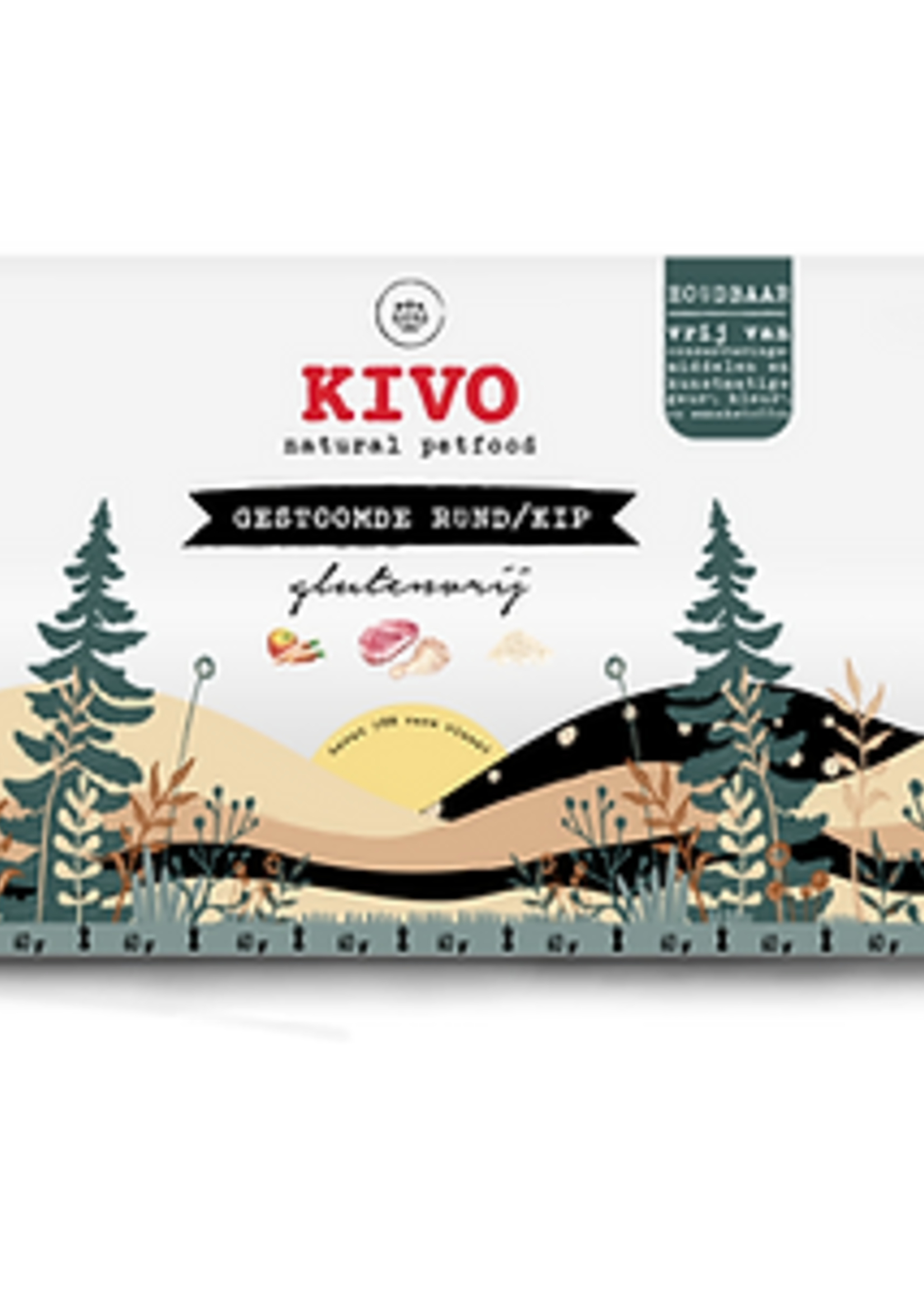 Kivo Gestoomde kip & rund