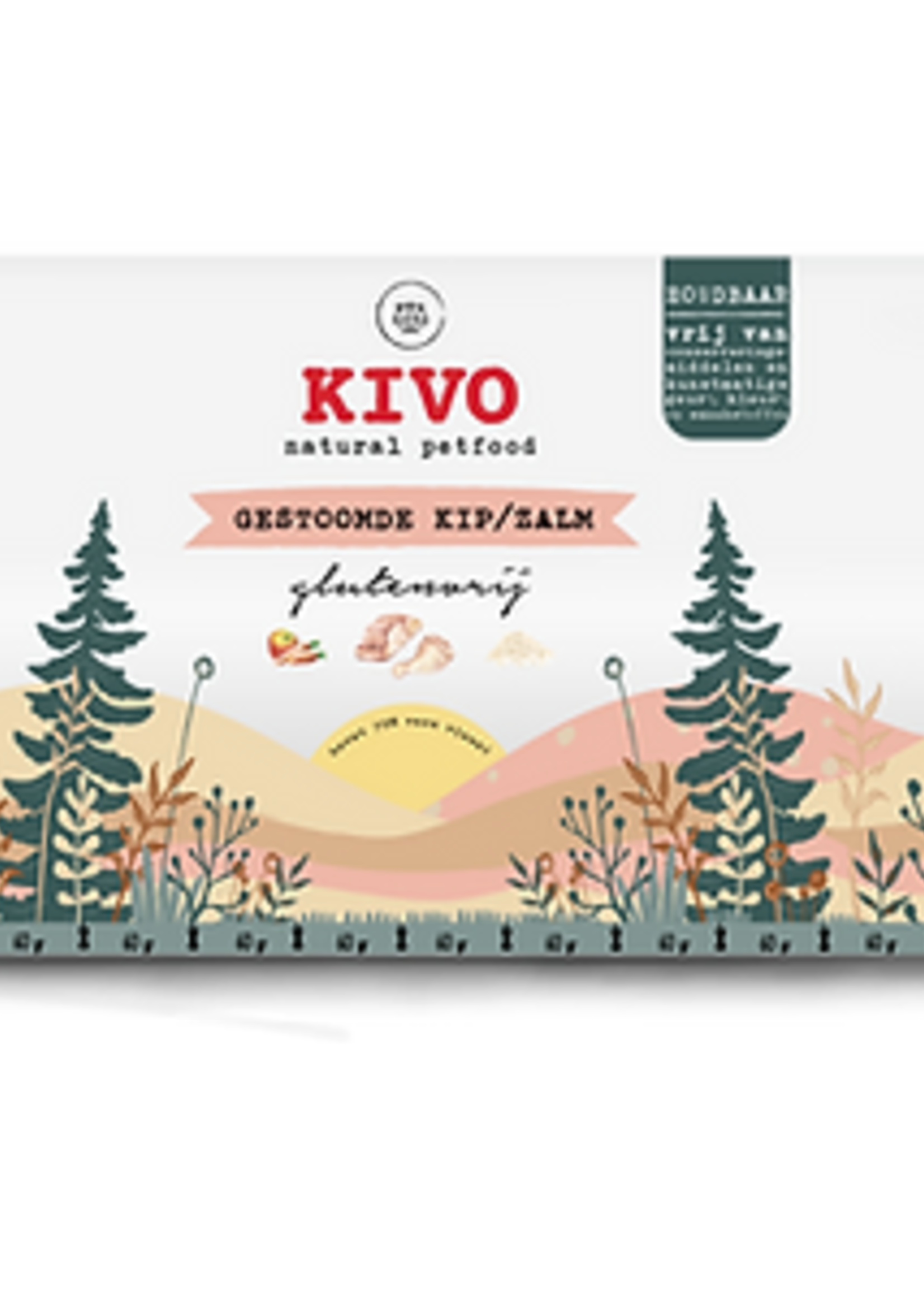 Kivo Gestoomde kip & zalm