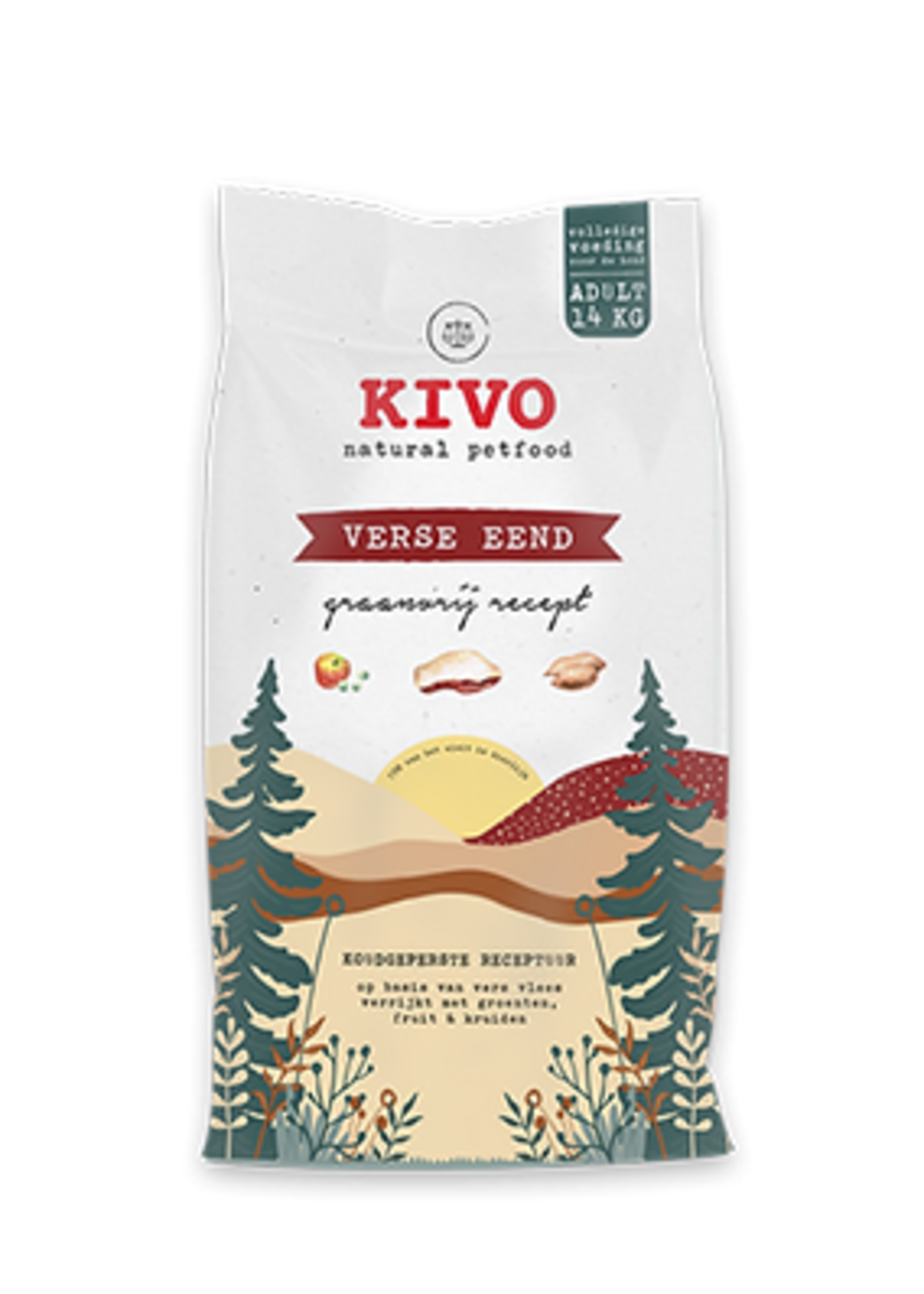 Kivo Verse eend - graanvrij 14 kilo