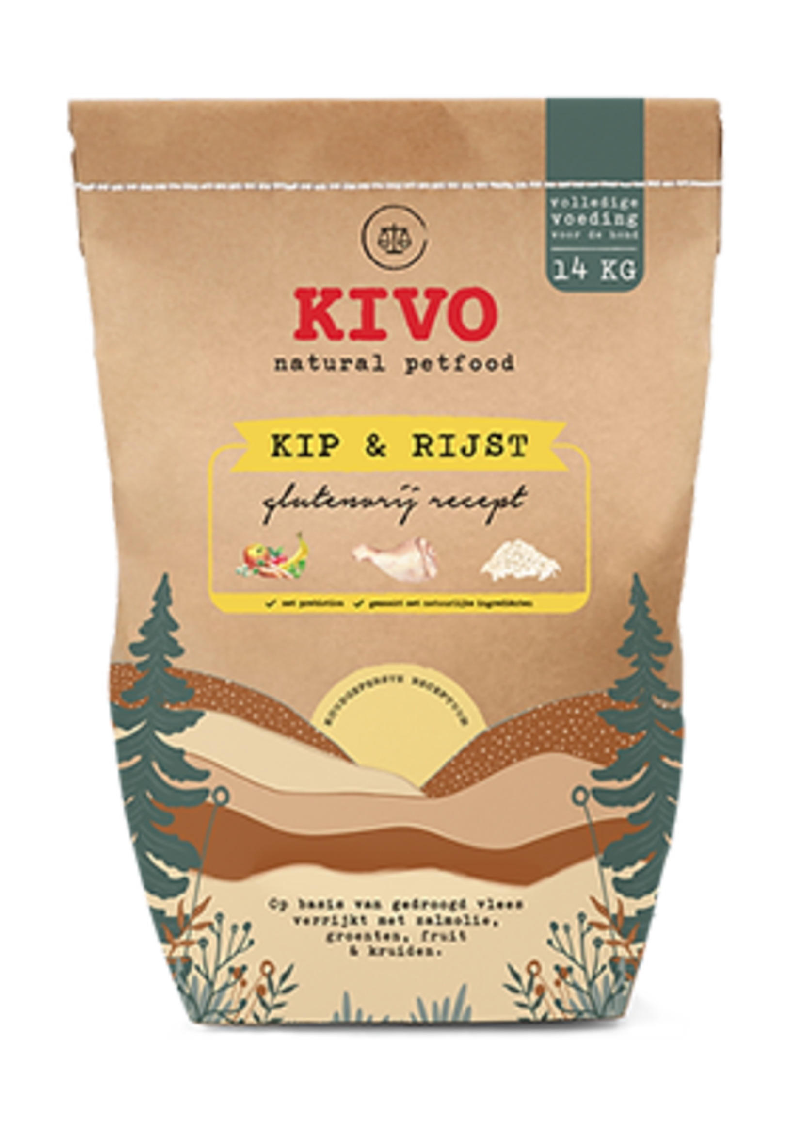 Kivo Kip & Rijst - glutenvrij 14 kilo