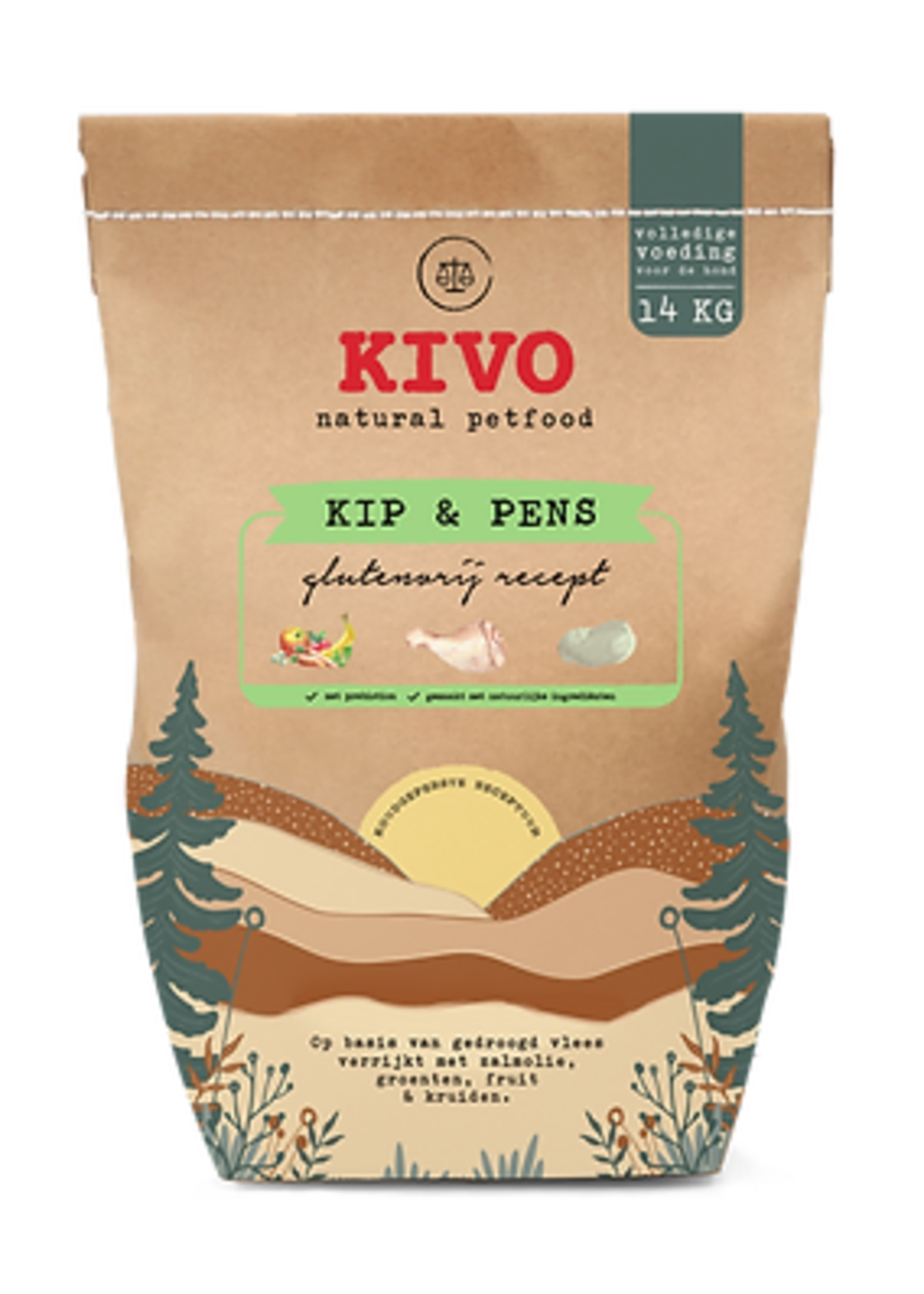 Kivo Kip & Pens  - glutenvrij 14 kilo