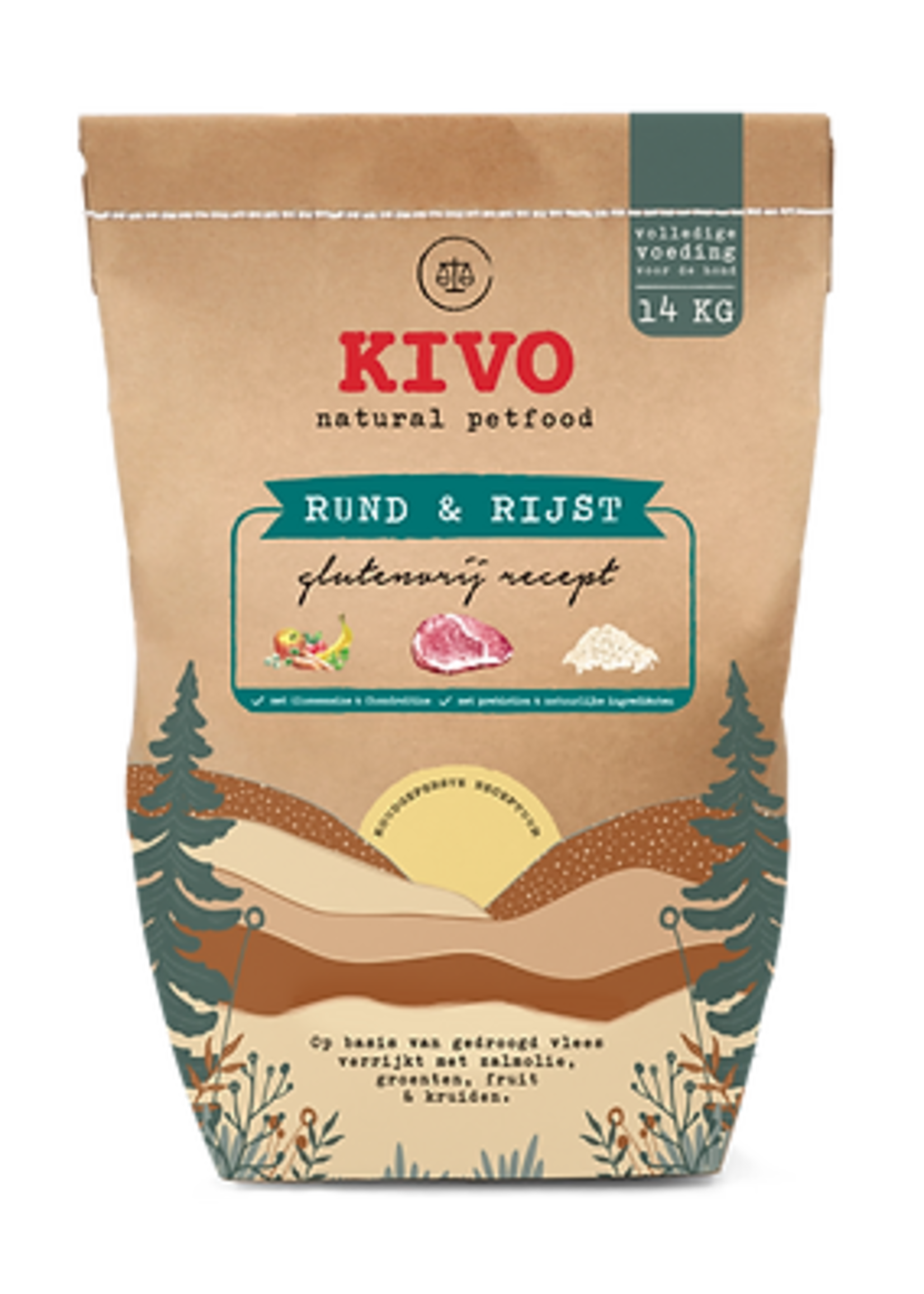 Kivo Rund & Rijst - glutenvrij 14 kilo