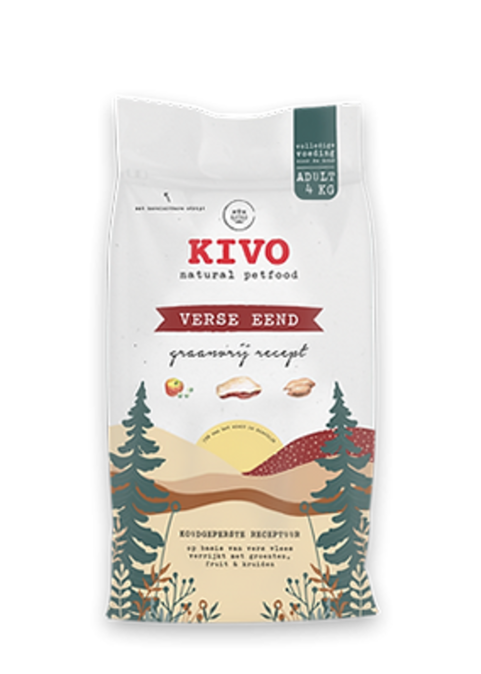 Kivo Verse eend - graanvrij 4 kilo