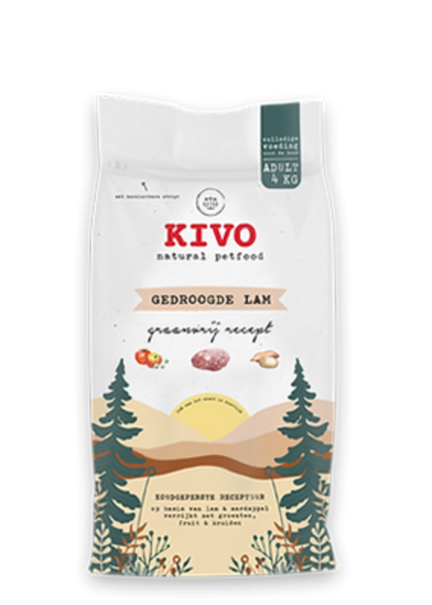 Kivo Gedroogde lam - graanvrij 4 kilo