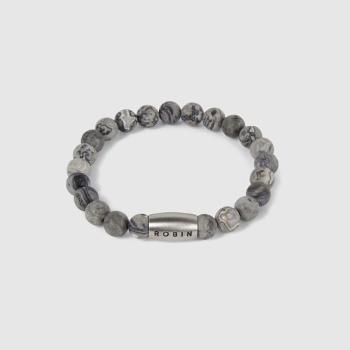 Robin collection Istanbul Bracelet - Nature Stone Grey Map Stone