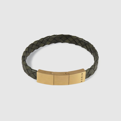 Robin collection Rio Bracelet - Nature Green Brushed Gold