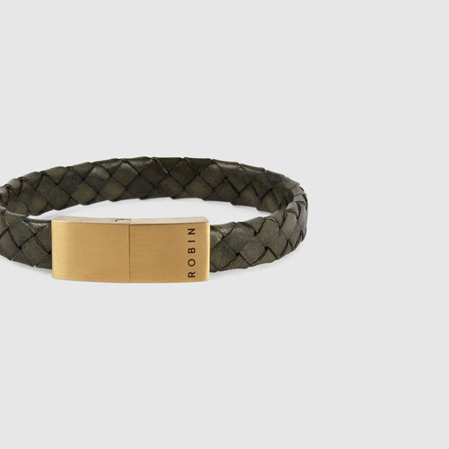 Robin collection Rio Bracelet - Nature Green Brushed Gold