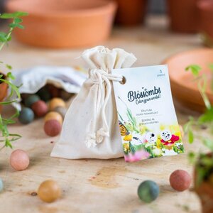 Blossombs  Geschenktüte aus Bio-Baumwolle mit 8 Samenkugeln